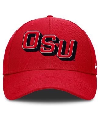 Men's Scarlet Ohio State Buckeyes Slanted Primetime Rise Performance Adjustable Hat