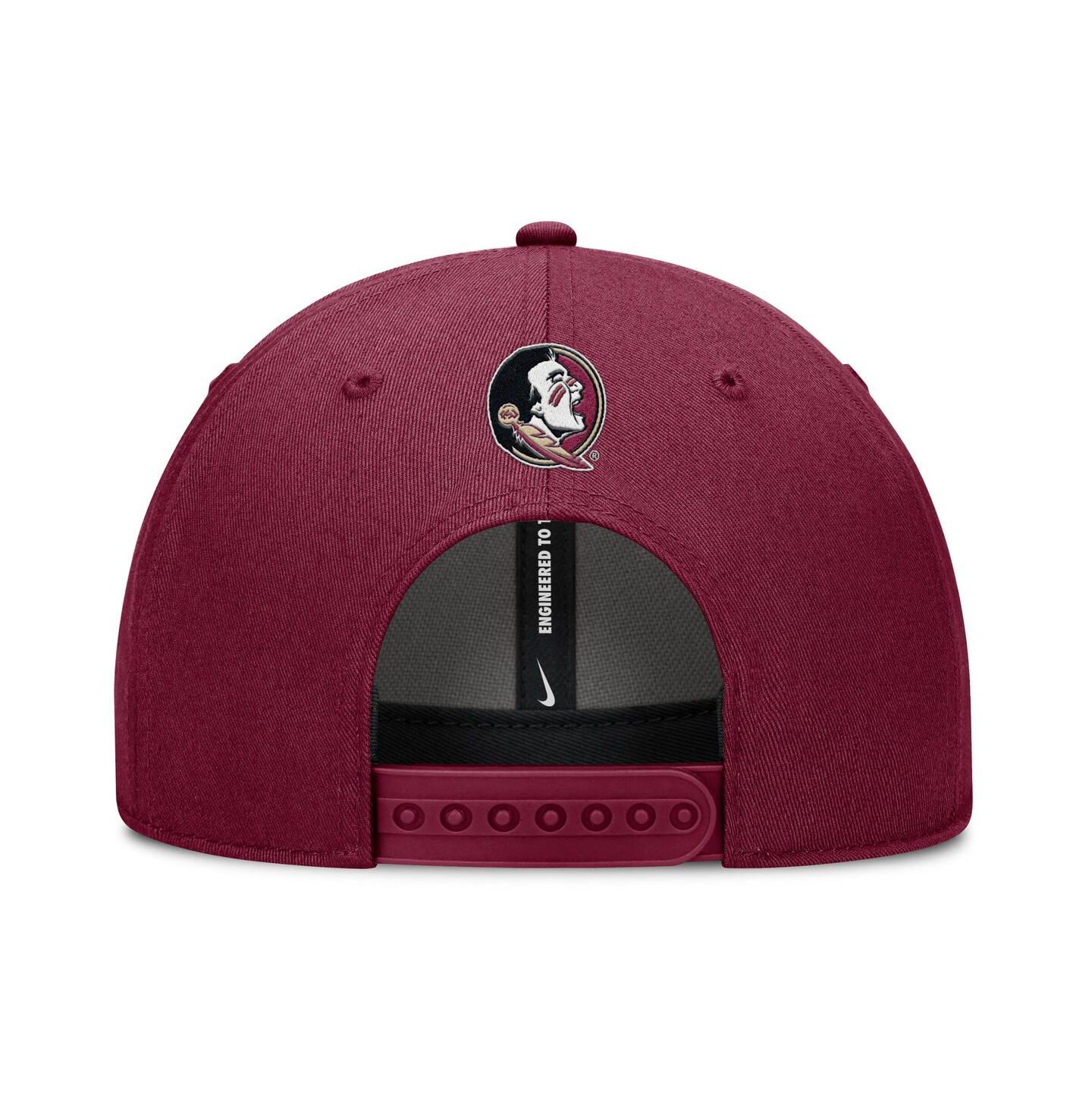 Мужская кепка Nike Garnet Florida State Seminoles Slanted Primetime Rise Performance Adjustable Hat — фото 4