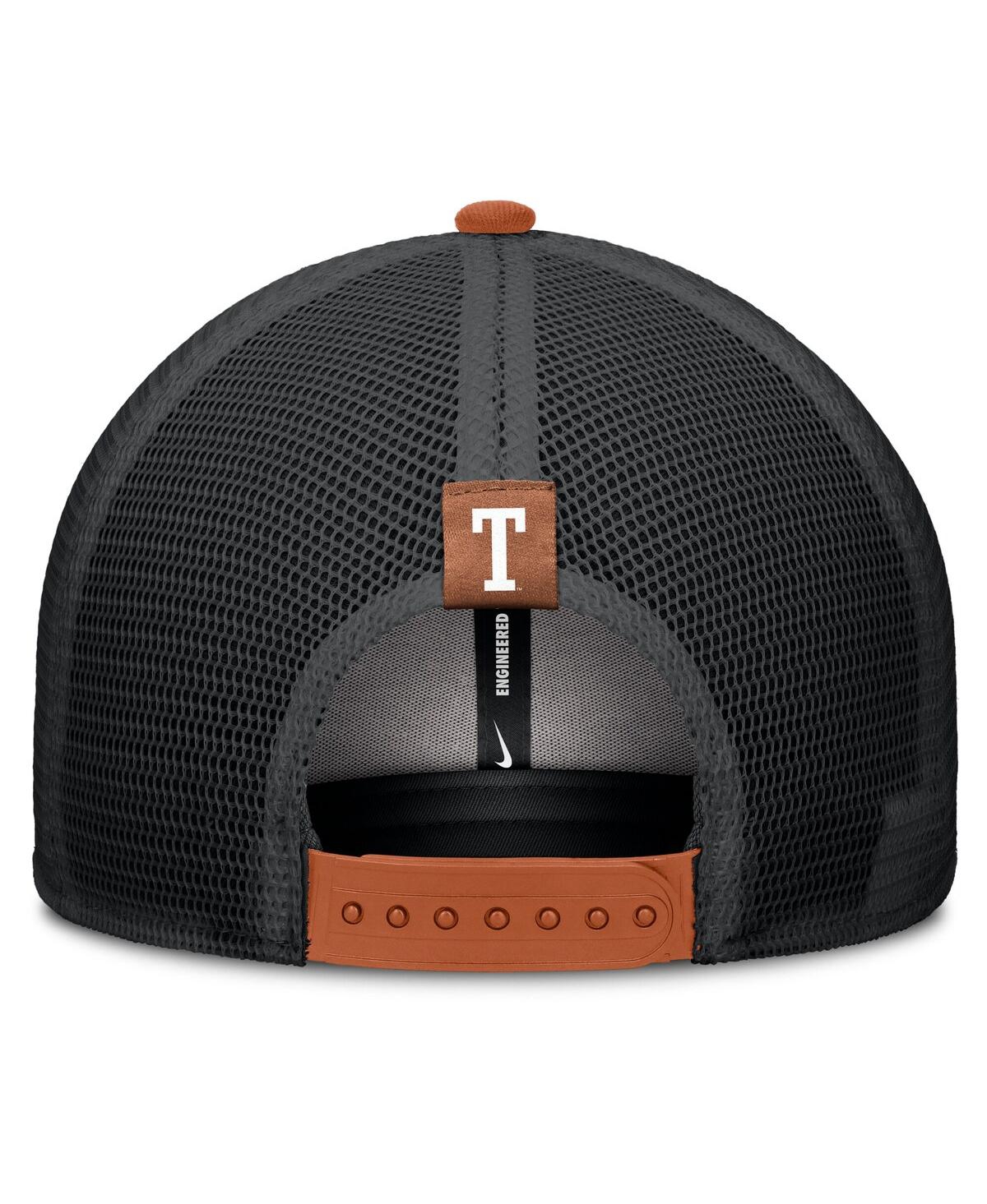 Nike Men's Texas Orange/black Texas Longhorns Legacy Arch Rise Performance Trucker Adjustable Hat