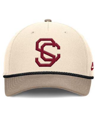 Men's Natural USC Trojans Rise Legacy Throwback Logo Adjustable Hat