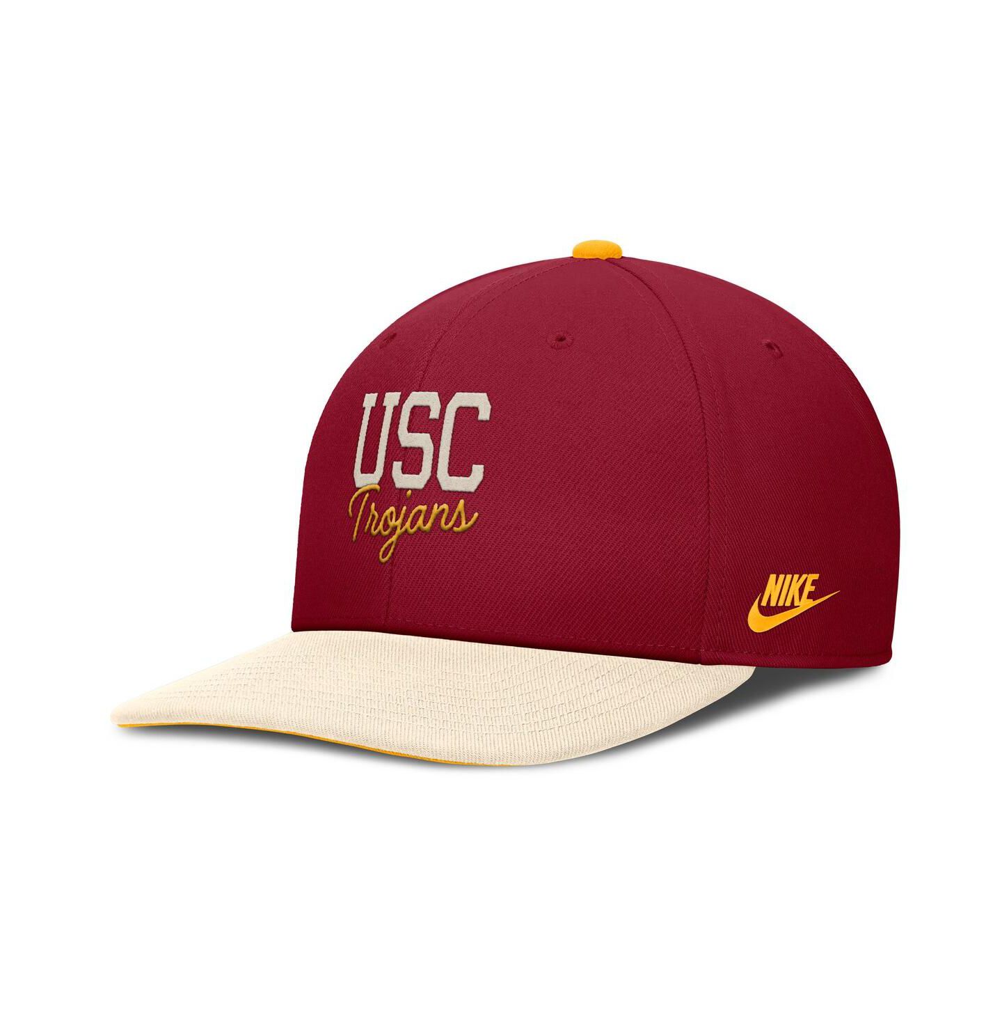 Мужская кепка Nike Cardinal/Cream USC Trojans Pro Legacy Script Snapback Hat — фото 3