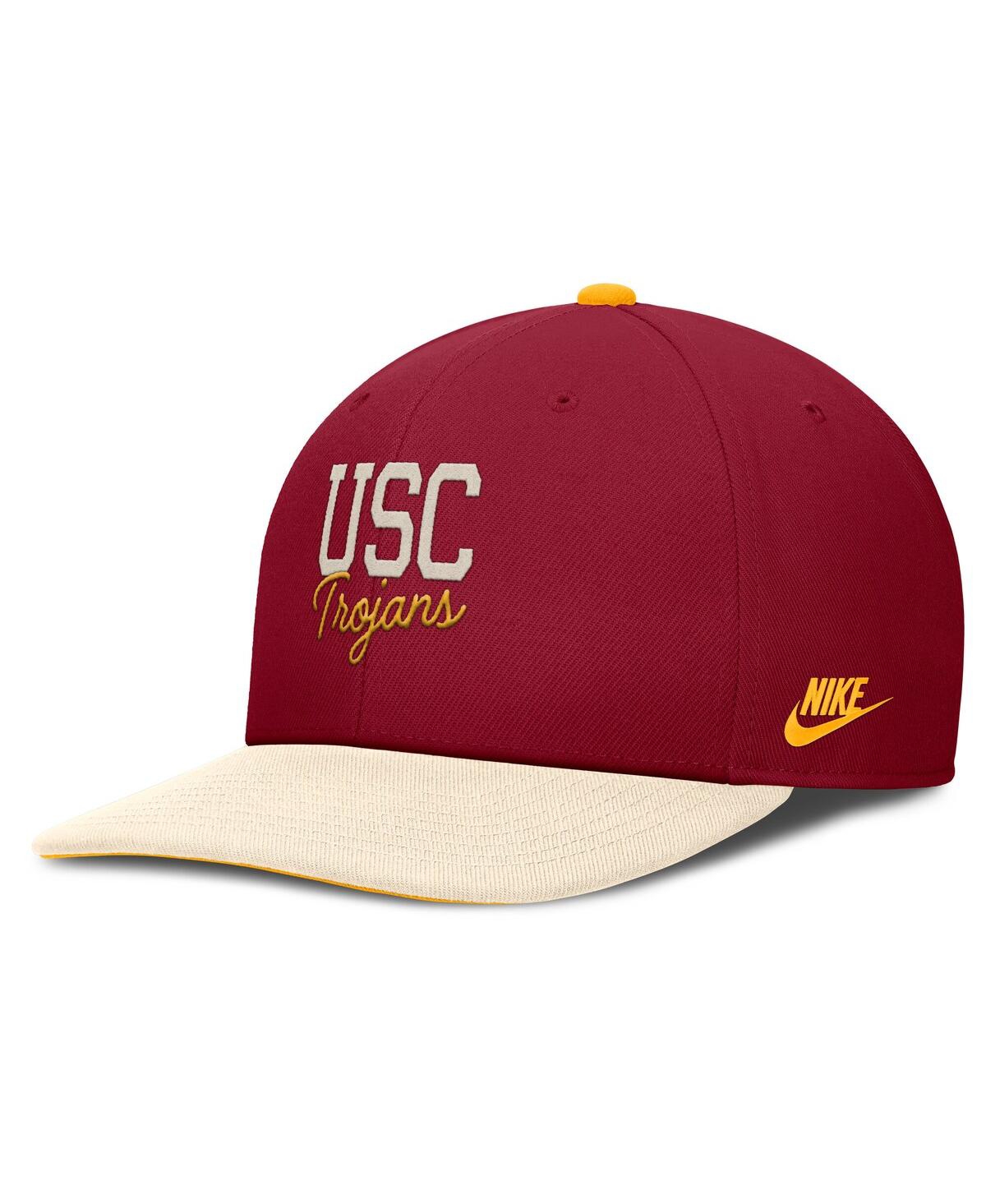 Nike Men's Cardinal/cream Usc Trojans Pro Legacy Script Snapback Hat
