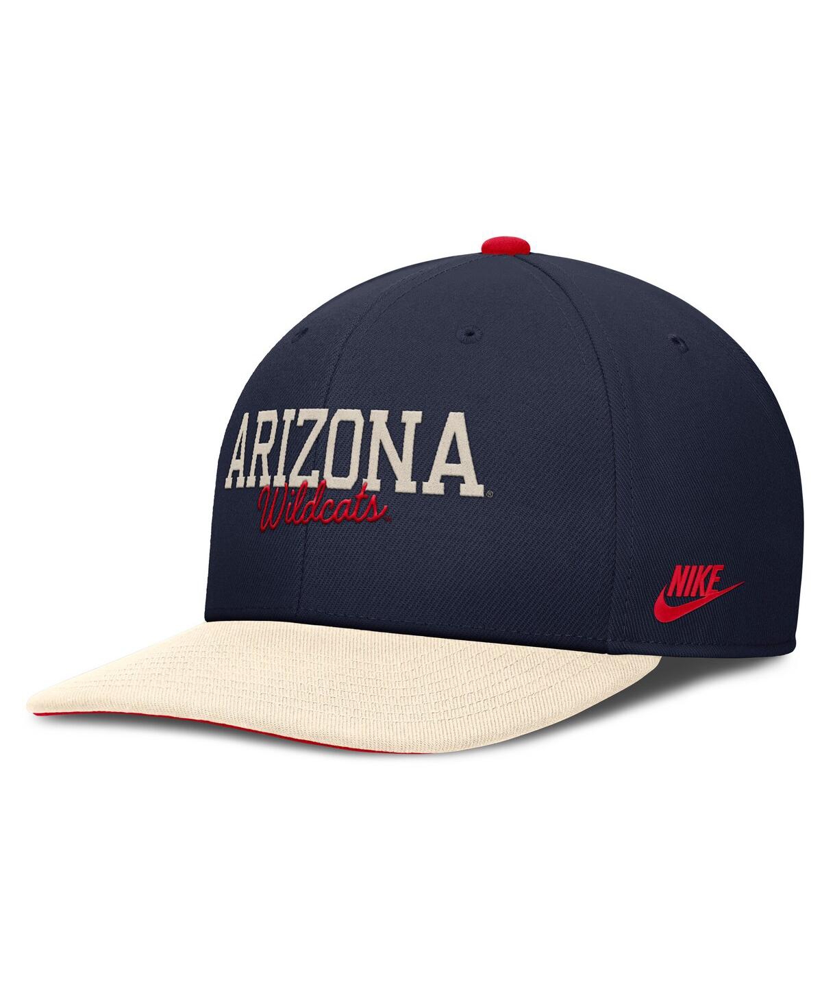 Nike Men's Navy/cream Arizona Wildcats Pro Legacy Script Snapback Hat