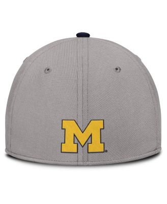 Men's Gray Michigan Wolverines Rise Prep Performance Flex Hat