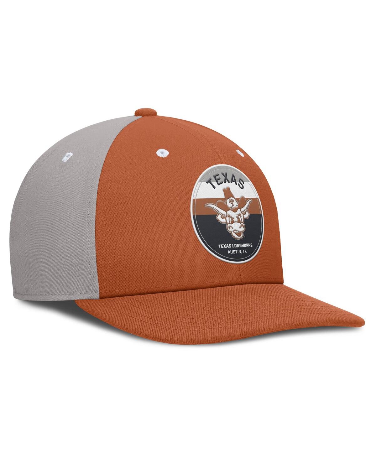 Nike Men's Texas Orange/gray Texas Longhorns Prep Pro Performance Snapback Hat In Multi