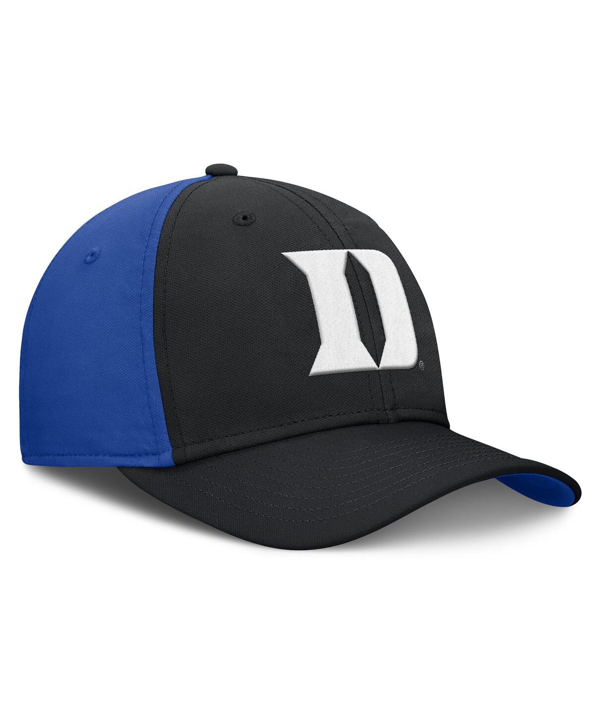 Nike Men's Black/royal Duke Blue Devils 2025 Sideline Rise Local Performance Flex Hat In Multi