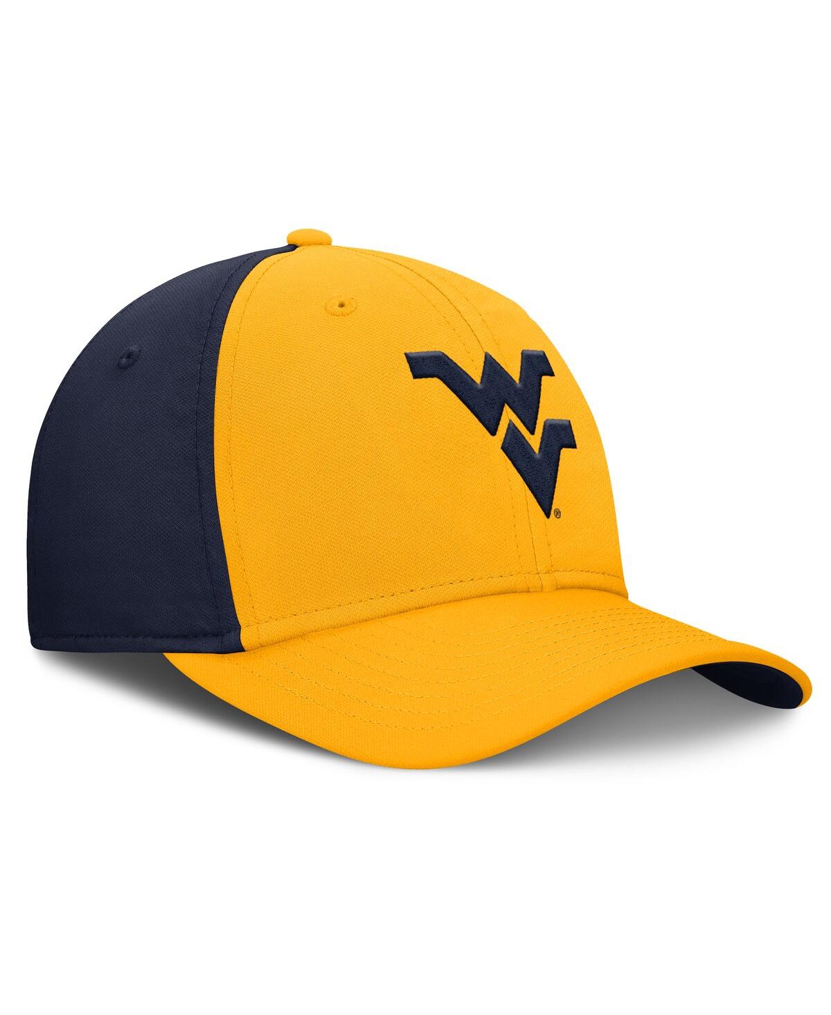 Nike Men's Gold/navy West Virginia Mountaineers 2025 Sideline Rise Local Performance Flex Hat In Multi
