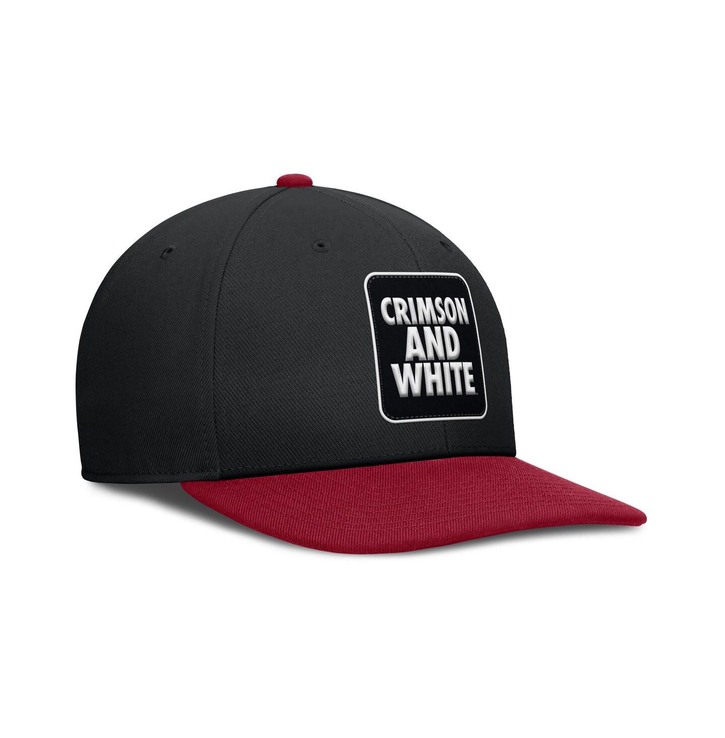 Мужская кепка Nike Black/Crimson Alabama Crimson Tide 2025 Sideline Campus Pro Local Snapback Hat — фото 3