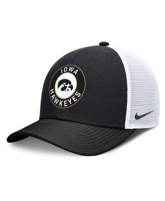 Nike - Men's Black/White Iowa Hawkeyes Rise Primetime Performance Trucker Adjustable Hat