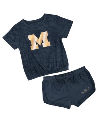 Colosseum - Toddler&nbsp;2-Piece Navy Michigan Wolverines Fern T-Shirt and Shorts Set