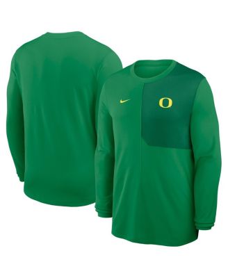 Nike - Men's Green Oregon Ducks 2025 Sideline Coach UV Performance Long Sleeve T-Shirt