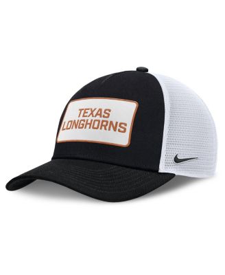 Nike - Men's Black/White Texas Longhorns 2025 On-Field Rise Patch Trucker Adjustable Hat
