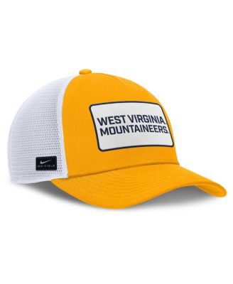 Men's Gold/White West Virginia Mountaineers 2025 On-Field Rise Patch Trucker Adjustable Hat
