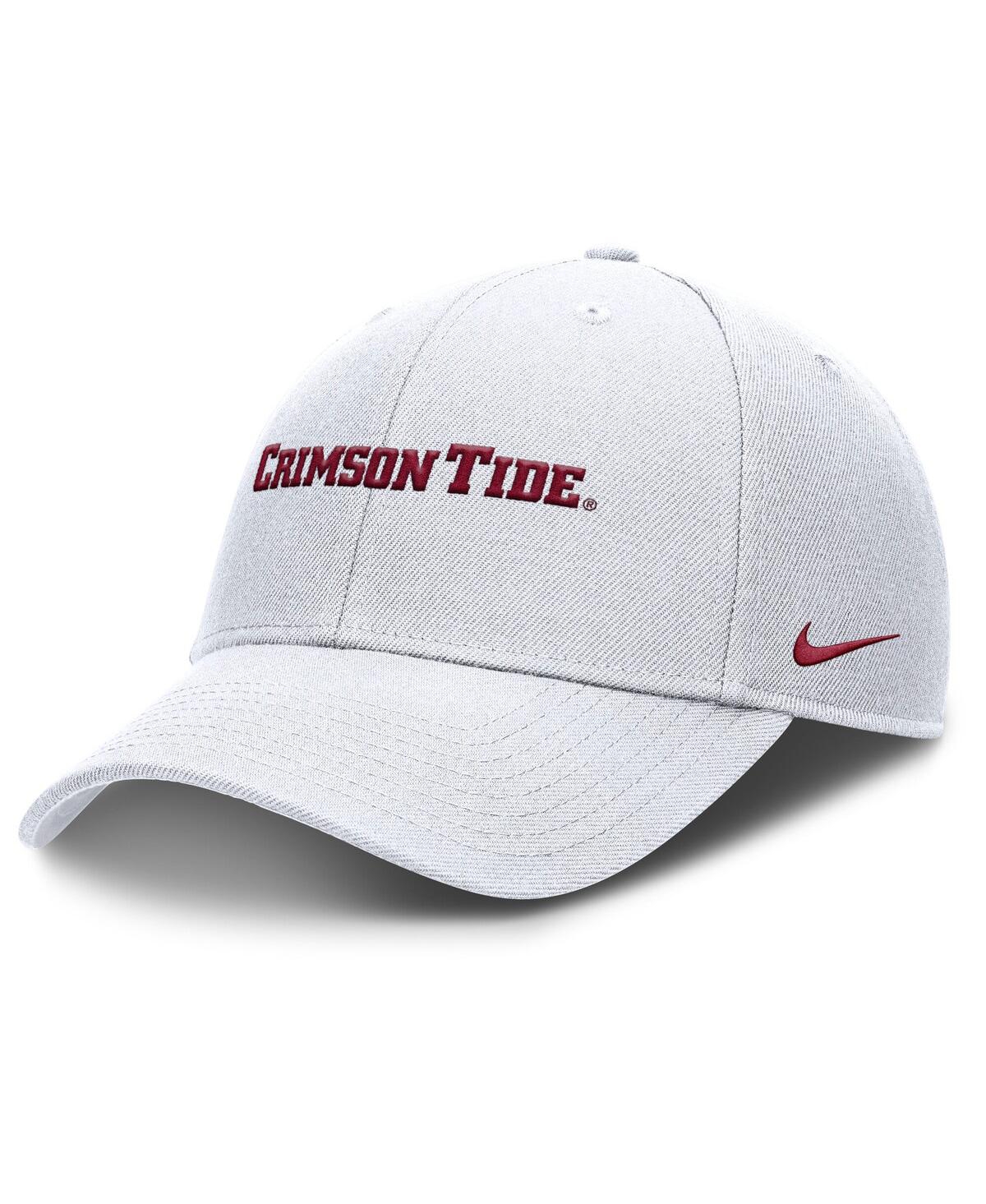 Nike Men's White Alabama Crimson Tide Core Club Mascot Wordmark Adjustable Hat In White