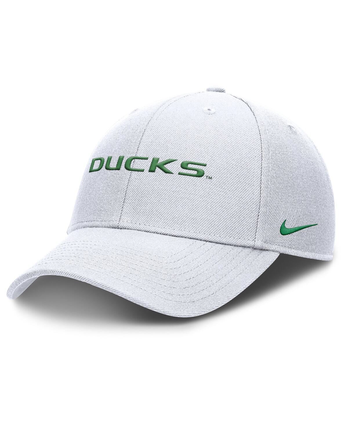 Men's White Oregon Ducks 2025 On-Field Rise Performance Adjustable Hat - White