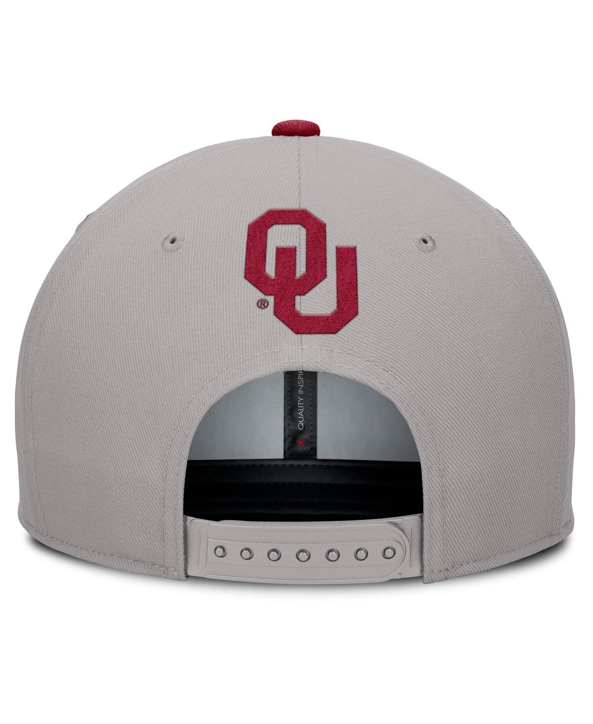 Jordan Men's Gray Oklahoma Sooners 2025 On-field Pro Performance Adjustable Hat In Gray