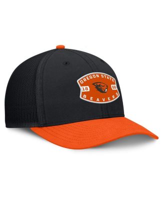 Men's Black/Orange Oregon State Beavers Adapt Adjustable Trucker Hat