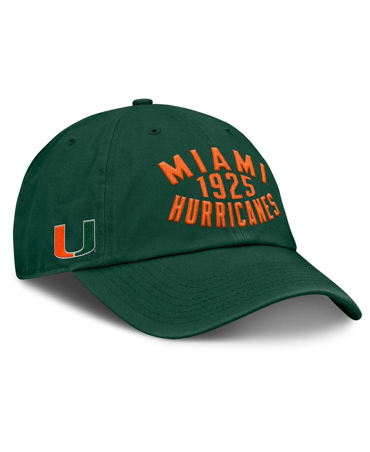 Fanatics Men's Green Miami Hurricanes Archer Adjustable Hat In Green