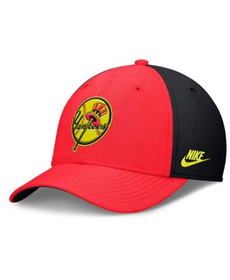 Nike - Men's Crimson/Black New York Yankees Neon 90s Rise SwooshFlex Hat