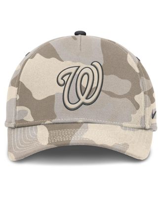 Men's Natural Washington Nationals Camo Pack Rise Adjustable Hat