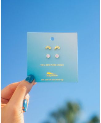 Earring Set - Rainbow + Disc - MAGIC