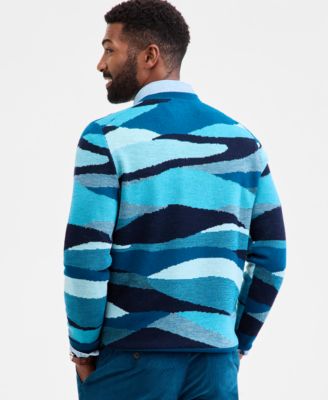 Men's Abstract Crewneck Sweater, Macy's Exclusive