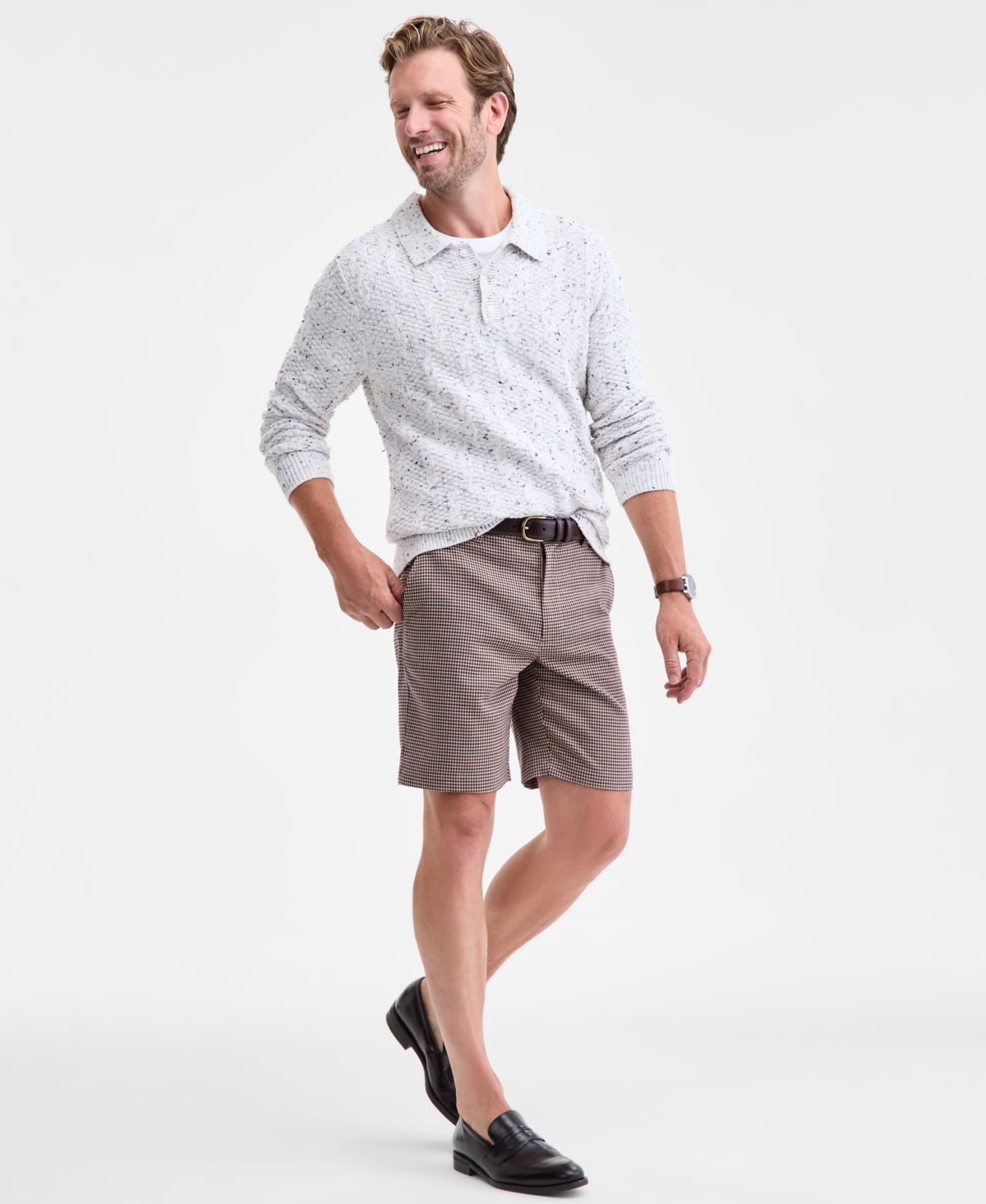 Мужские шорты в клетку обычного кроя длиной 9 дюймов, эксклюзивные от Macy's