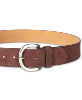 Women's Leather and Suede Stitched Edge Casual Belt