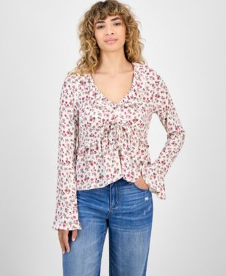 Self Esteem - Juniors' Ruffled Babydoll Top