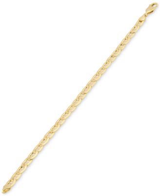 Lightweight Polished Mariner Link Chain 7.5" Bracelet (5.5mm) in 14k Gold