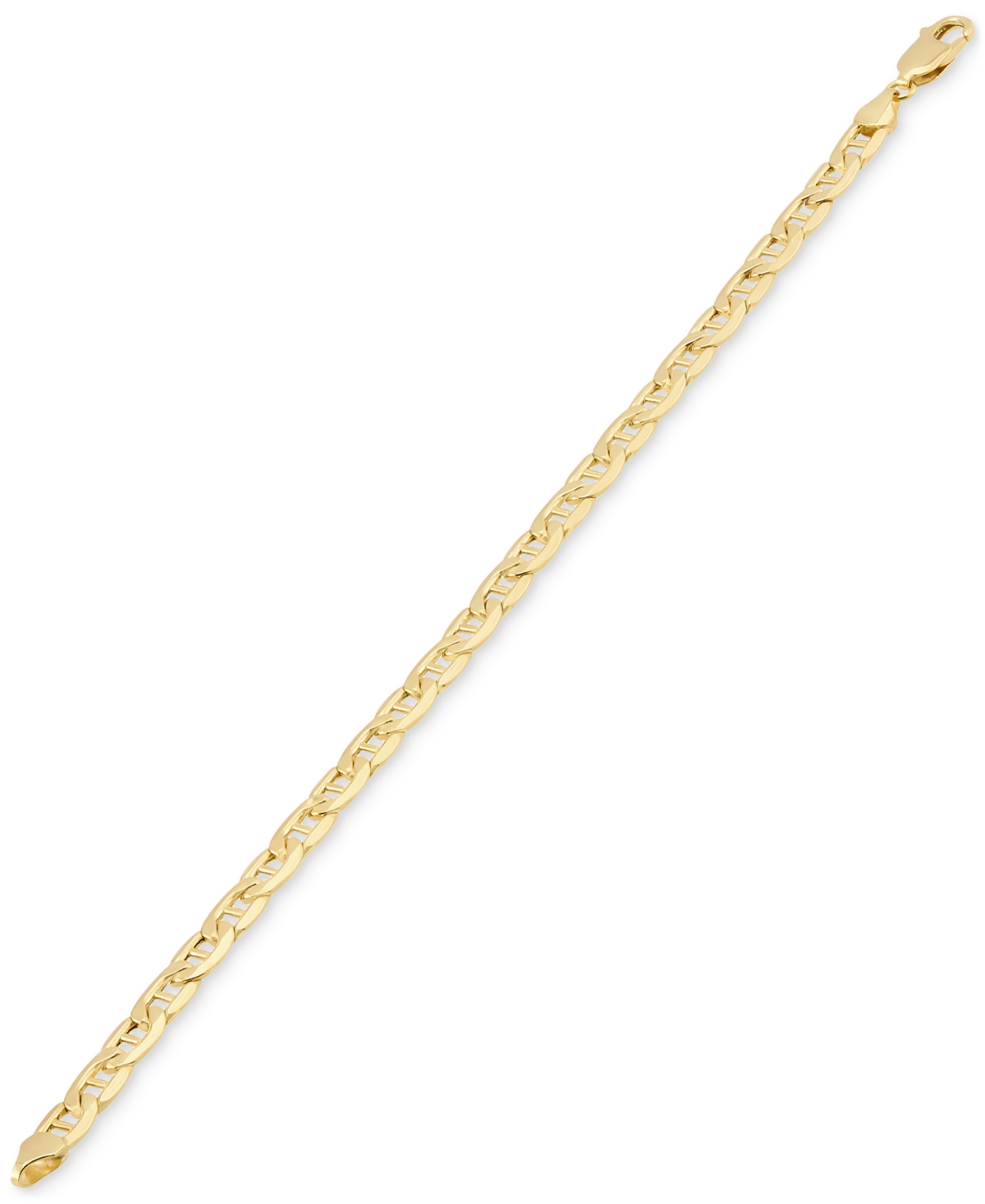 Italian Gold Polished Mariner Link Chain Bracelet In 14k Gold In Gold