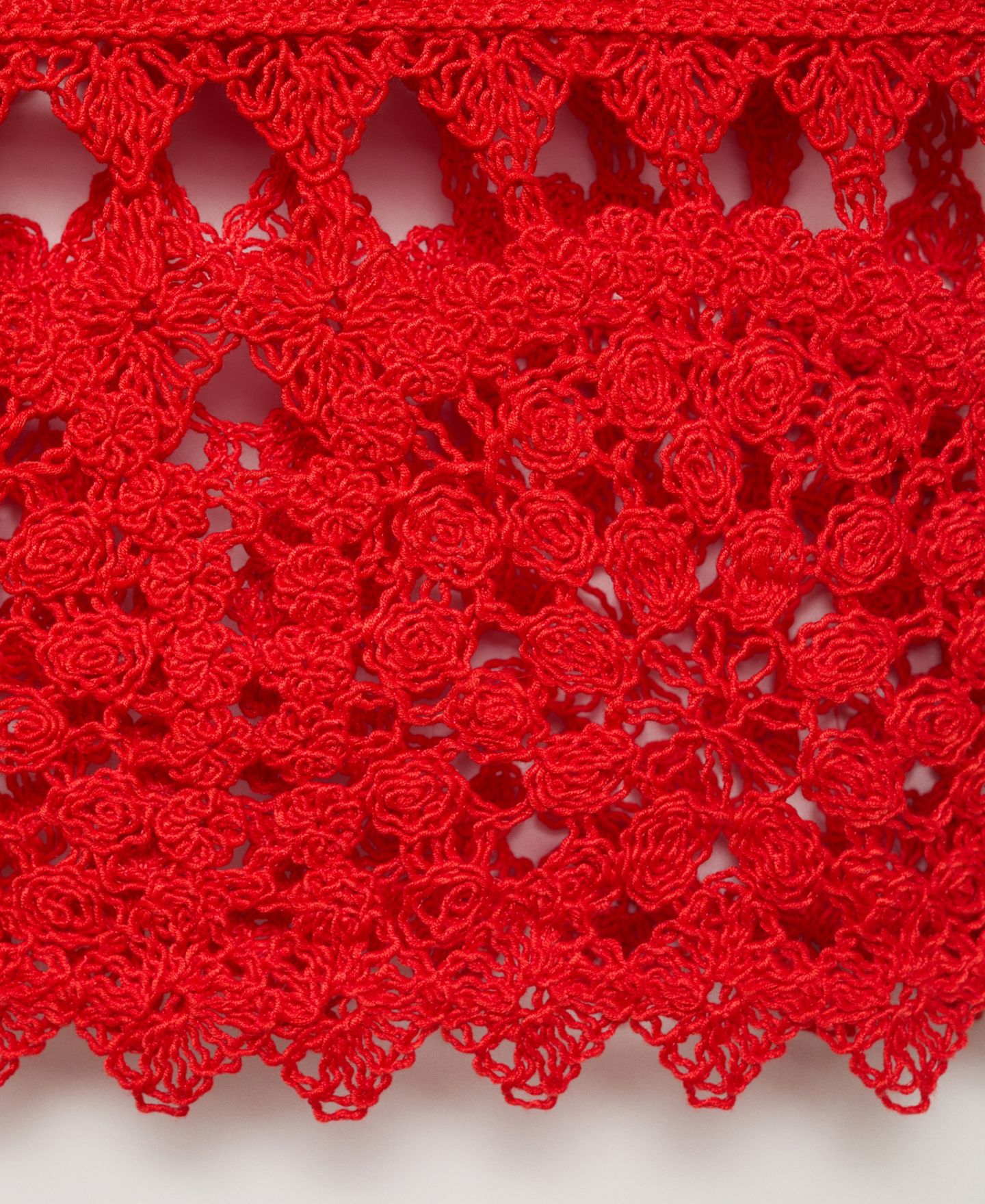 Женский топ Mango Crochet Knitted, цвет: Красный — фото 4