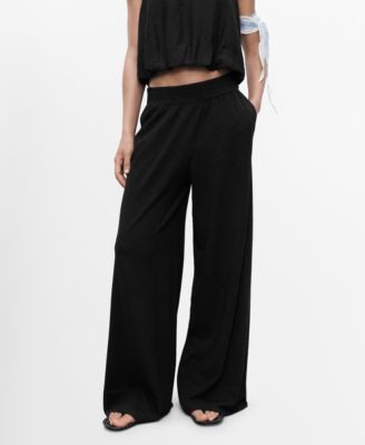 MANGO - Women's Fine Knit Straight Fit Pants