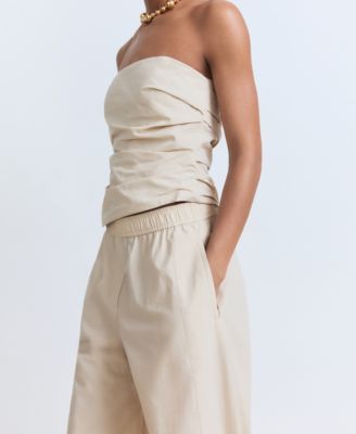 Women's Paper Bag Cotton Pants