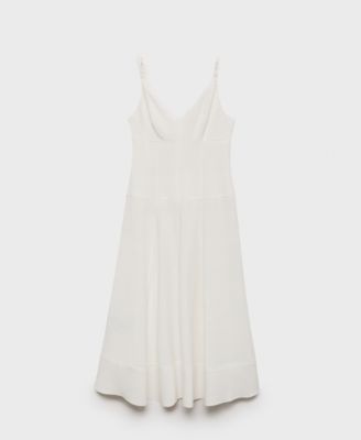 MANGO - Women's V-Neckline Long Dress