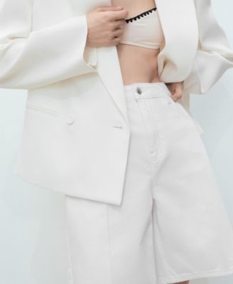 Women's Straight-Fit High-Waist Bermuda Shorts