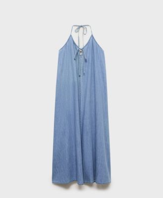 Women's Strappy Denim Dress