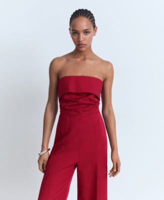Women's Long Strapless Jumpsuit