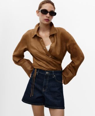 MANGO - Women's High-Rise Denim Shorts
