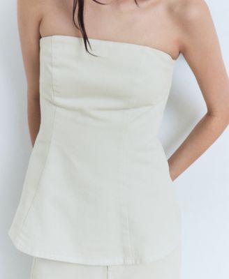 Women's Strapless Flared Top