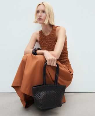 Women's Combined Open-Back Textured Dress