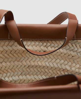 Women's Large Double-Handle Natural Fiber Basket Bag