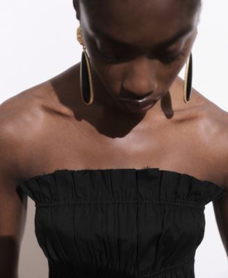 Women's Ruched Strapless Top