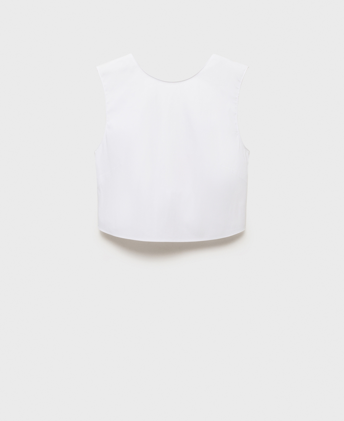 Mango Crop Top With Bow On The Back White In White