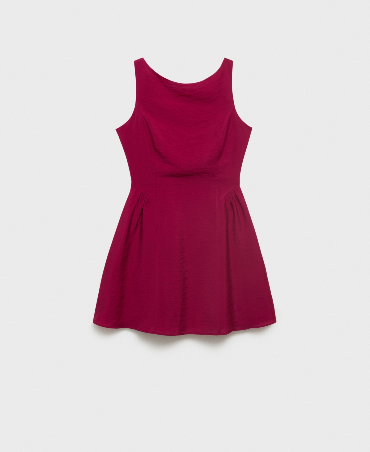Mango Drop Waist Sleeveless Mini Dress In Red
