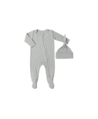 Baby Grey By Everly Grey Baby Boys Grey by Everly Grey Neutral Jersey Long Sleeve Footie Hat Set - Heather grey solid 38$