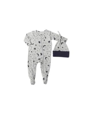 Baby Grey By Everly Grey Baby Boys Grey by Everly Grey Neutral Jersey Long Sleeve Footie Hat Set - Twinkle night 38$