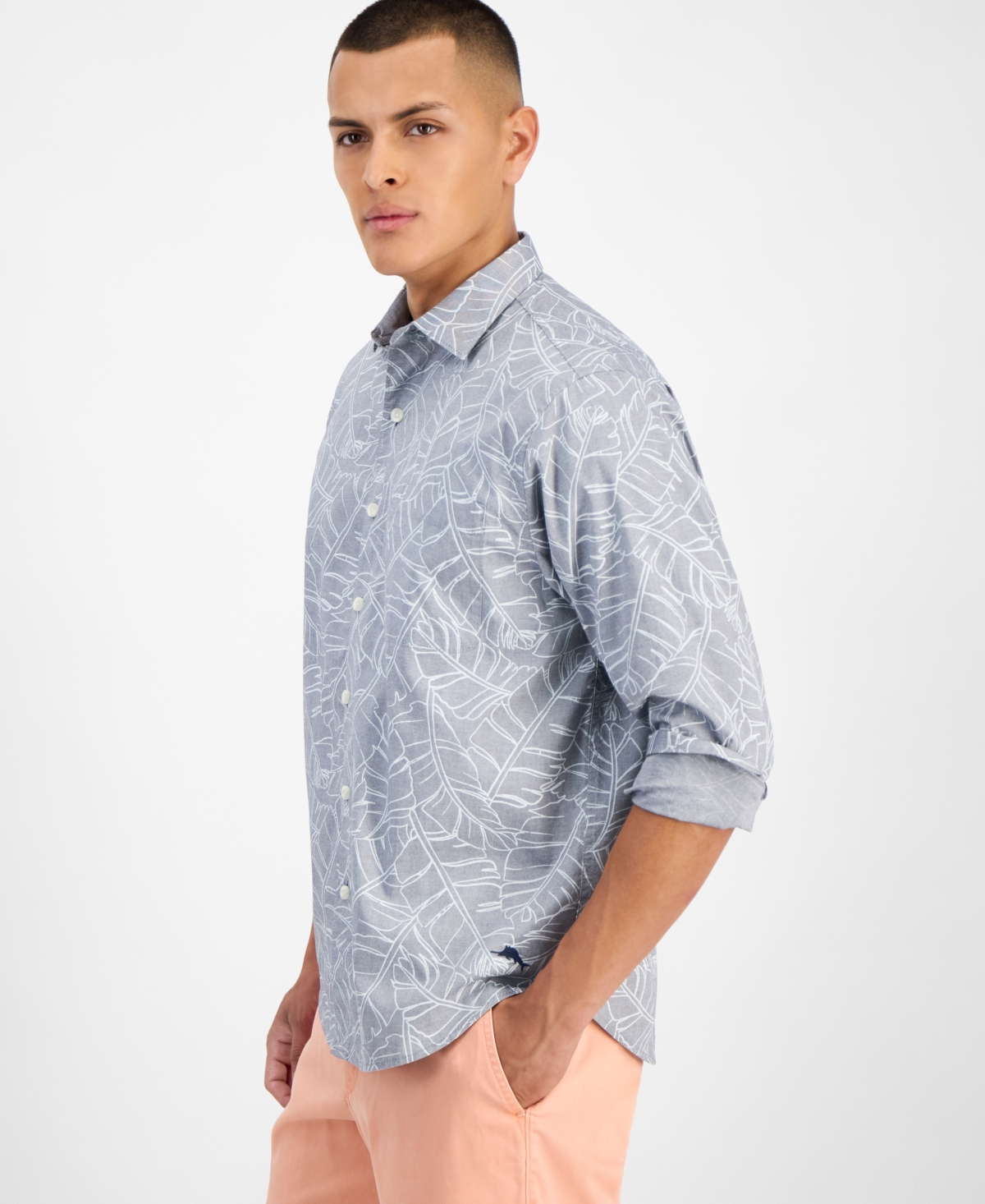 Tommy Bahama Men's Feather Skies Cotton Chambray Shirt