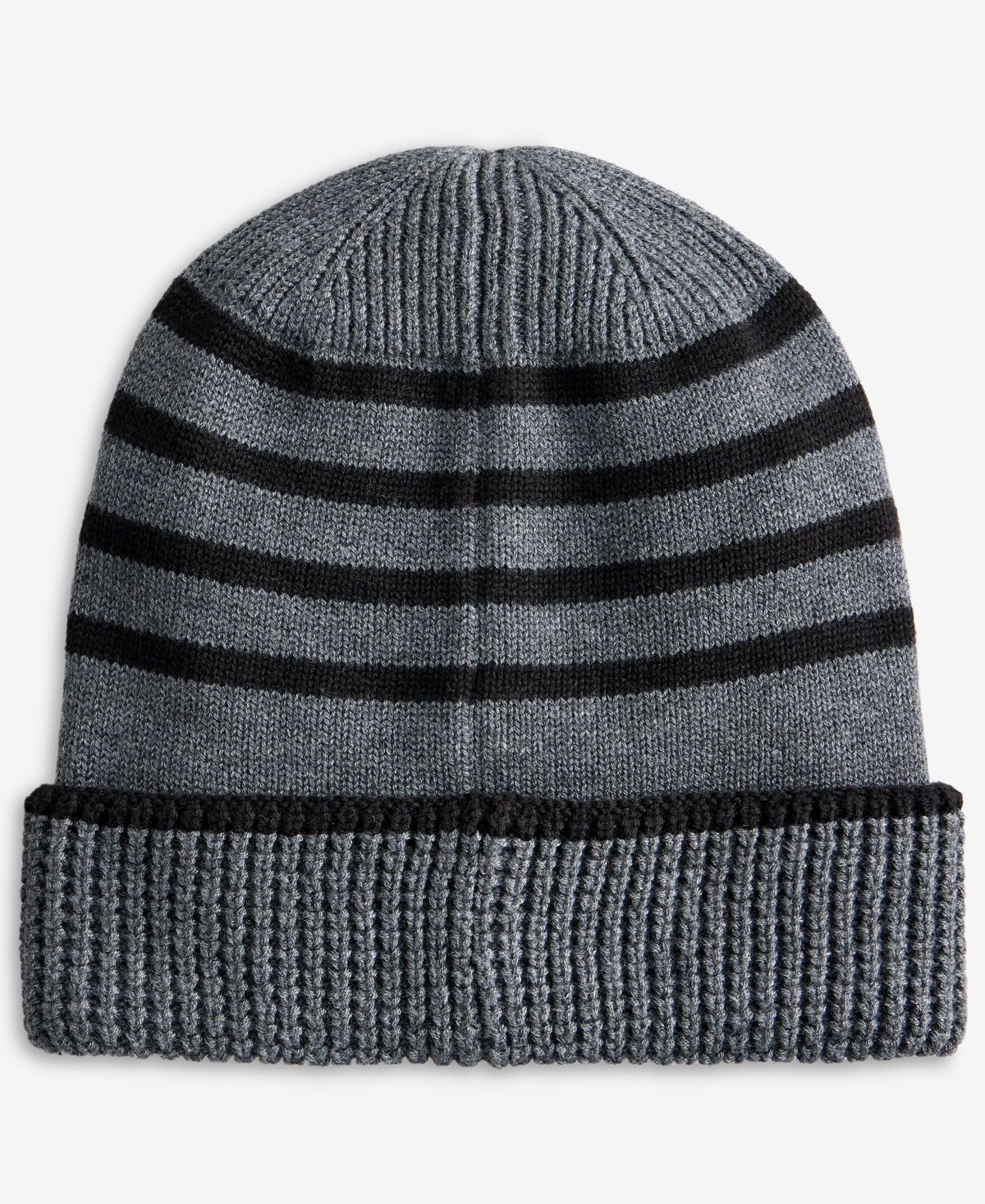 Cole Haan Men's Heritage Stripe Cuffed Beanie In Gray