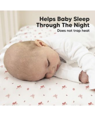 2pk Soothe Fitted Crib Sheets Neutral, Baby Crib Sheets, Fits Standard Nursery Baby Mattress